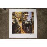 AN ORIGINAL SIGNED LIMITED EDITION MICK CAWSTON PRINT ENTITLED CARELESS TALK 456/500 - UNFRAMED