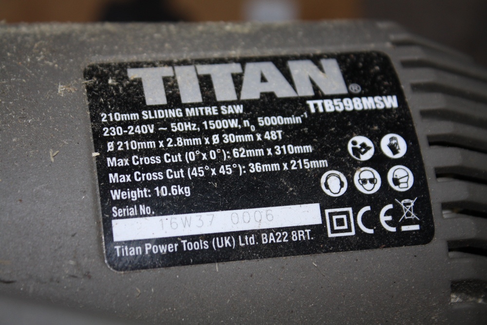 A TITAN SLIDING MITRE SAW TTB598MSW - HOUSE CLEARANCE - Image 2 of 2