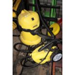 A WOLF PRESSURE WASHER TOGETHER WITH A KARCHER WD 3.200 VACUUM ETC HOUSE CLEARANCE