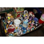 A COLLECTION OF DISNEY RELATED FIGURES AND COLLECTABLES TO INCLUDE CERAMIC EXAMPLES