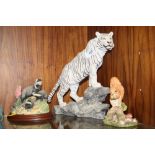 A COLLECTION OF BORDER FINE ARTS AND OTHER RESIN FIGURES TO INCLUDE A LARGE FIGURE OF A WHITE
