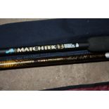 A SHIMANO POWERLOOP X SERIES MTH450 FISHING ROD TOGETHER WITH A MATCHTEK 13 HOLLOW TIP FISHING ROD