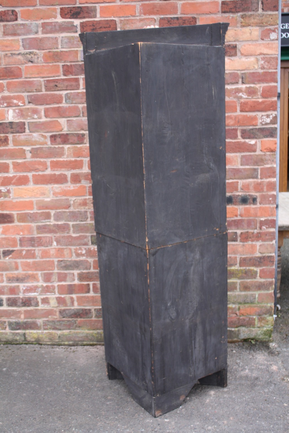 AN ANTIQUE MAHOGANY AND INLAID FLOOR STANDING CORNER CABINET, having two astragel glazed doors, H - Image 3 of 3