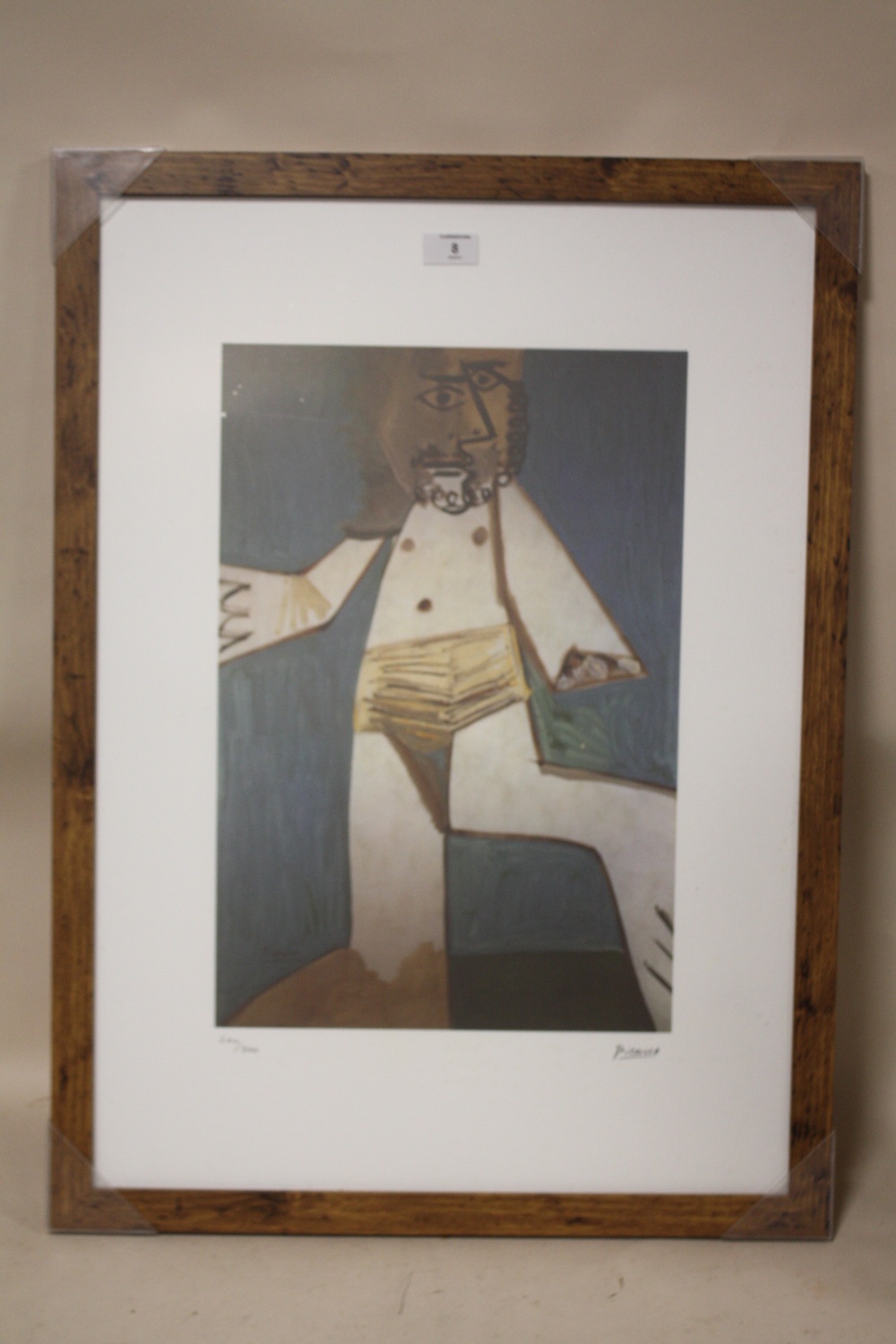 A FRAMED AND GLAZED LIMITED EDITION PICASSO ABSTRACT FIGURE STUDY PRINT 200/200 WITH BLIND STAMP - Image 2 of 4