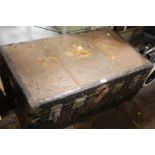 A LARGE VINTAGE PACKING TRUNK WIDTH - 91.5CM