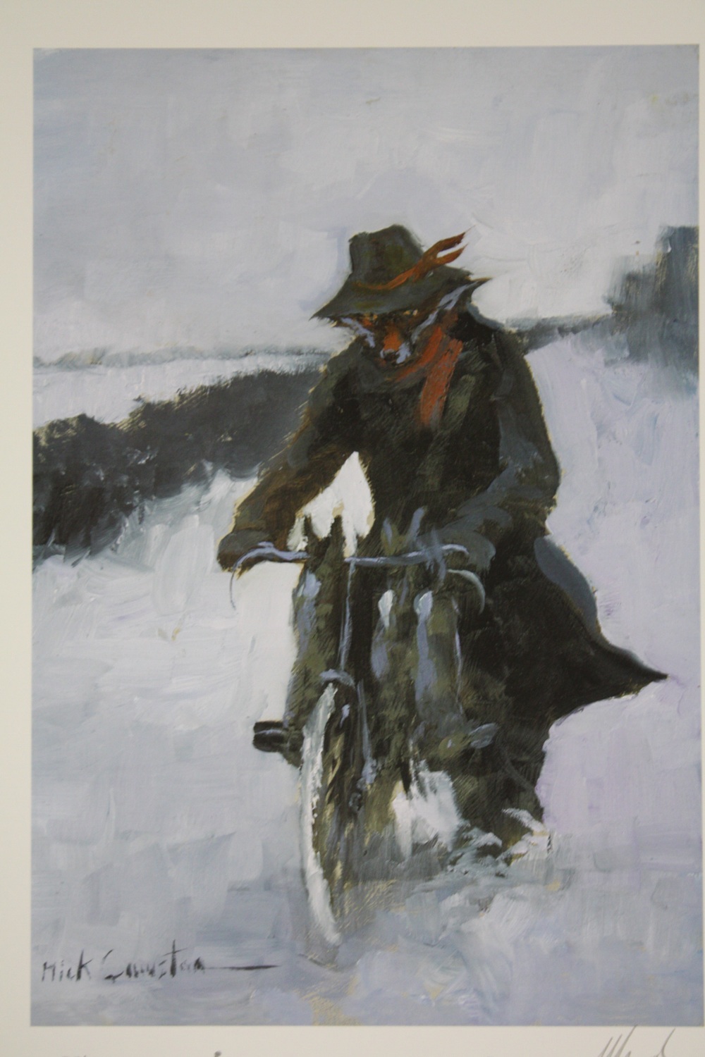 AN ORIGINAL SIGNED LIMITED EDITION MICK CAWSTON PRINT ENTITLED THE GETAWAY DRIVER 326/500 - - Image 2 of 3