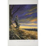 AN ORIGINAL SIGNED LIMITED EDITION MICK CAWSTON PRINT ENTITLED FAR FROM THE MADDING CROWD 221/