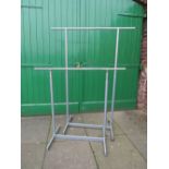 TWO METAL HEIGHT ADJUSTABLE CLOTHES RAILS EX M&S PER UNA