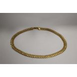 A SILVER GILT LADIES NECKLACE APPROX WEIGHT - 29.8G