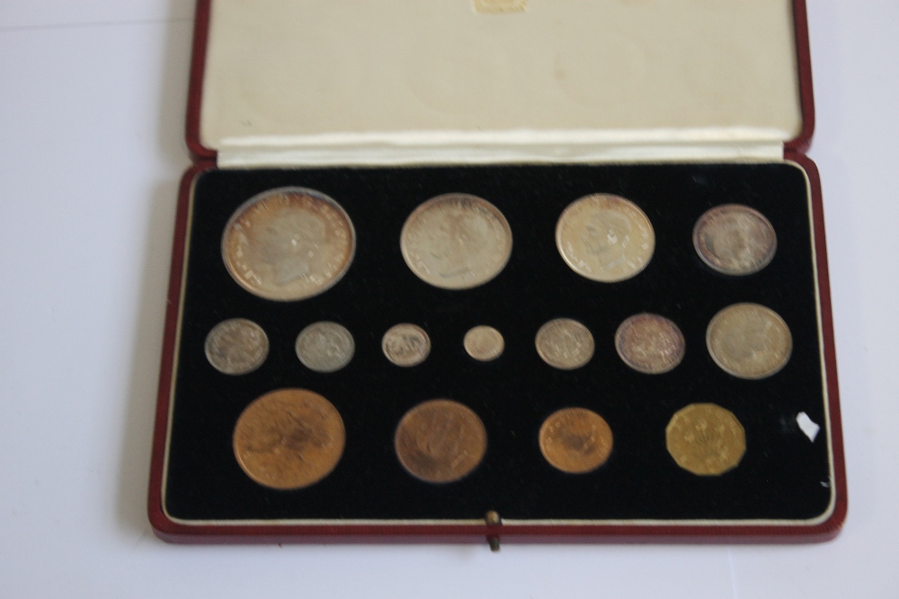 A 1937 SPECIMEN SET ¼d - crown including Maundy in case of issue