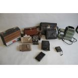 A TRAY OF ASSORTED PHOTOGRAPHIC EQUIPMENT to include a Bell & Howell 624EE, a Fanti-Liesegang,
