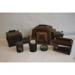 A COLLECTION OF ASSORTED MAGIC LANTERNS AND ACCESSORIES A/F