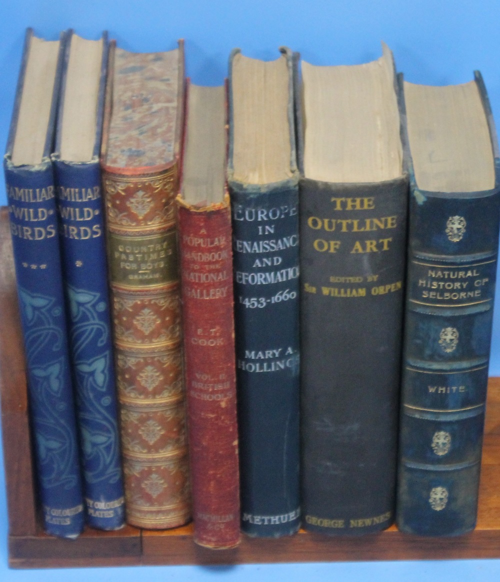 A SMALL COLLECTION OF BOOKS TO INCLUDE 'Natural History of Selborne', Orpen - 'The Outline of