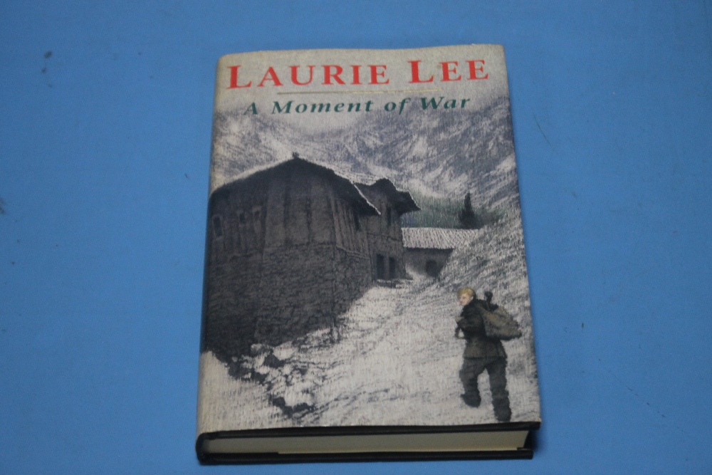 LAURIE LEE - 'A MOMENT OF WAR', published by Viking, 1991, hardback first edition with dust jacket