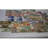 A COLLECTION OF WORLD BANK NOTES to include examples from Cyprus, France, Turkey, USA etc.