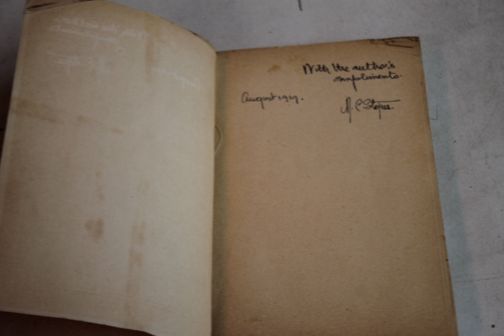 MARIE CARMICHAEL STOPES SIGNED - 'L'Amour et Le Mariage' published Paris 1919, dedication on - Image 2 of 4