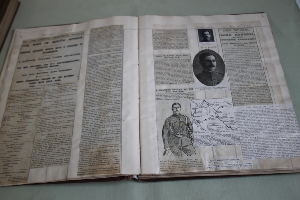 A BOER WAR SCRAPBOOK, with clippings following the course of the war, many hand dated details, - Image 4 of 5