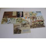 A COLLECTION OF COIN AND STAMP COVERS, to include 2005 Nelson Trafalgar £5, pair 2006 Brunel £2,