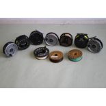 A QUANTITY OF ASSORTED FLY FISHING REELS MAINLY LEEDA