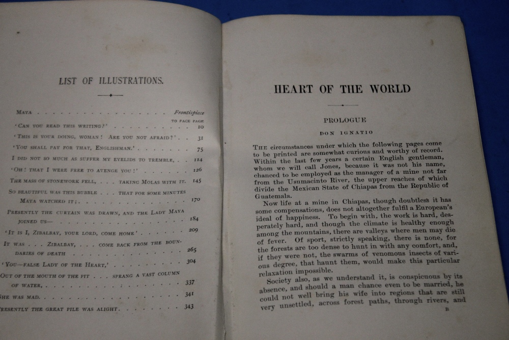 H. RIDER HAGGARD - 'THE PEOPLE OF THE MIST' 1894 AND 'HEART OF THE WORLD', 1896, both published by - Image 5 of 5