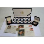 ELVIS PRESLEY INTEREST- TWO COLORIZED SILVER 1OZ SILVER EAGLE WITH CERTIFICATE OF AUTHENTICITY, A