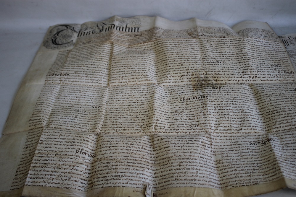 FOUR 17TH CENTURY INDENTURES relating to Staffordshire - Image 2 of 5