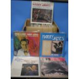 A COLLECTION OF CIRCA 90 JAZZ LP RECORDS by Harry James, all sleeved and with plastic sleeves