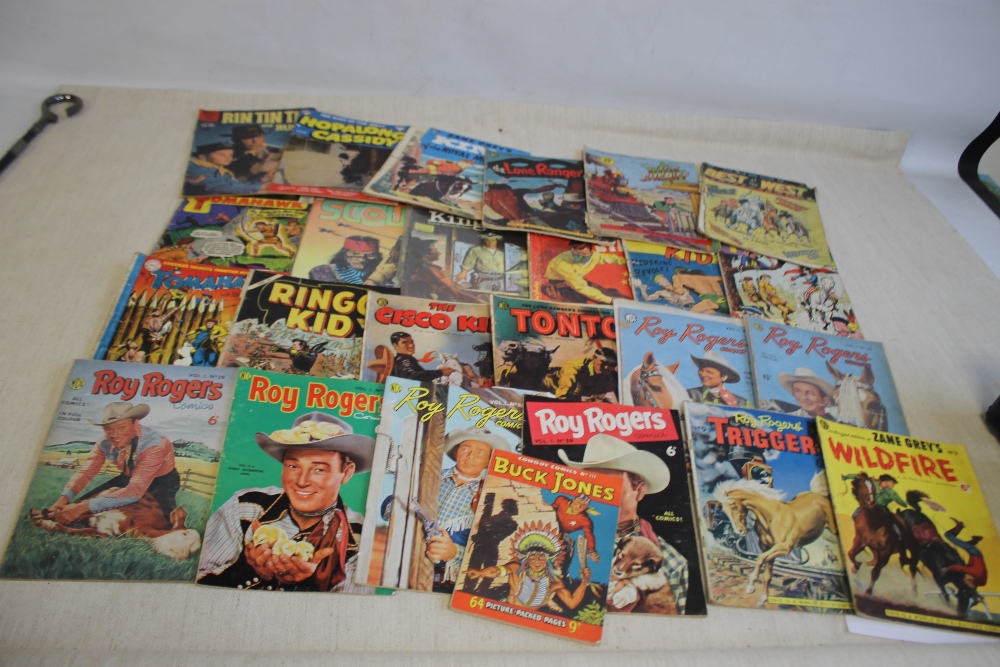 WILD WEST THEMED COMICS to include "Roy Rogers" Vol. 1 #19, #28, #29, #37, #38, #39, "Roy Rogers'