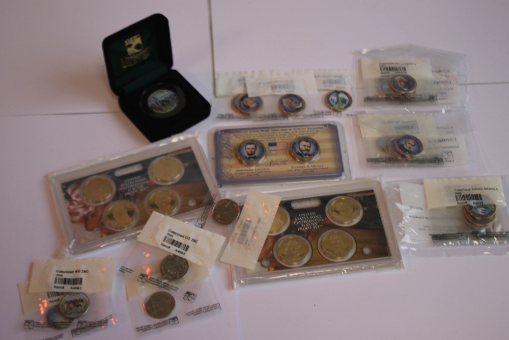 US INTEREST COLLECTION, to include a full set of colorized State Quarters in archival folder,