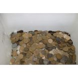 A LARGE QUANTITY OF COINS, MAINLY BRITISH PRE-DECIMAL ISSUES