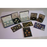 PROOF SETS OF COINS to include Belize 1974 x 2, Cyprus 1963, Zambia 1968, Malawi 1964, Falklands