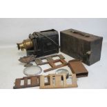 A VINTAGE W. F. ARCHER & SONS MAGIC LANTERN together with another part lantern etc. A/F