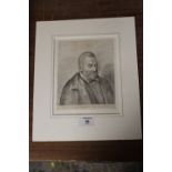 AN EARLY PORTRAIT STUDY OF THE PHILOSOPHER FRIDERICUS PENDASIUS, pencil on paper, unsigned,