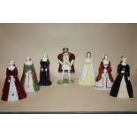 A SET OF COALPORT HENRY VIII AND HIS SIX WIVES FIGURINES