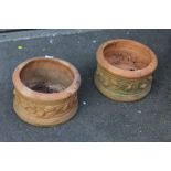 TWO SMALL CIRCULAR PLANTERS