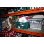 A LARGE COLLECTION OF MOSTLY PACKAGED TEXTILES AND CLOTHING (PLASTIC TRAYS NOT INCLUDED)