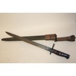 A 1917 REMMINGTON BAYONET IN SHEATH