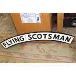 ***A BLACK & WHITE FLYING SCOTSMAN PLAQUE