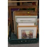 A COLLECTION OF PICTURE PRINTS AND FRAMES TO INCLUDE PASTEL PICTURES BY MARMEY SMITH, STILL LIFE ETC