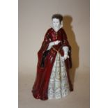 A LARGE COALPORT LIMITED EDITION FIGURINE 'QUEENS OF ENGLAND MARY I' NUMBER 100 / 1000