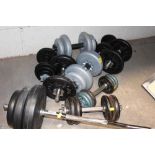 A SELECTION OF WEIGHT LIFTING WEIGHTS
