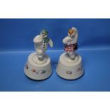 TWO ROYAL DOULTON "THE SNOWMAN" MUSICAL FIGURES TO INCLUDE 'SNOWMAN MAGIC' AND 'BLUEBELLS OF