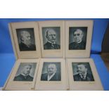 SIX 19TH CENTURY PORTRAIT PHOTOGRAPHS OF POLITICAL FIGURES WITH PRINTED AUTOGRAPHS, to include