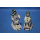 TWO ROYAL DOULTON "THE SNOWMAN" FIGURES TO INCLUDE "THE SNOWMAN SKIING" AND "THE SNOWMAN