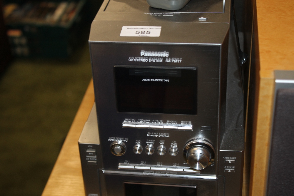 A PANASONIC CD STEREO SYSTEM WITH SPEAKERS AND REMOTE A/F - Image 2 of 2