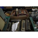 TWO TRAYS OF 12 VINTAGE RADIOS INCLUDING ROBERTS, HACKER, ULTRA ETC.