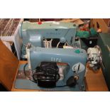 TWO ELECTRIC SEWING MACHINES, SINGER AND ALFA WITH CASES