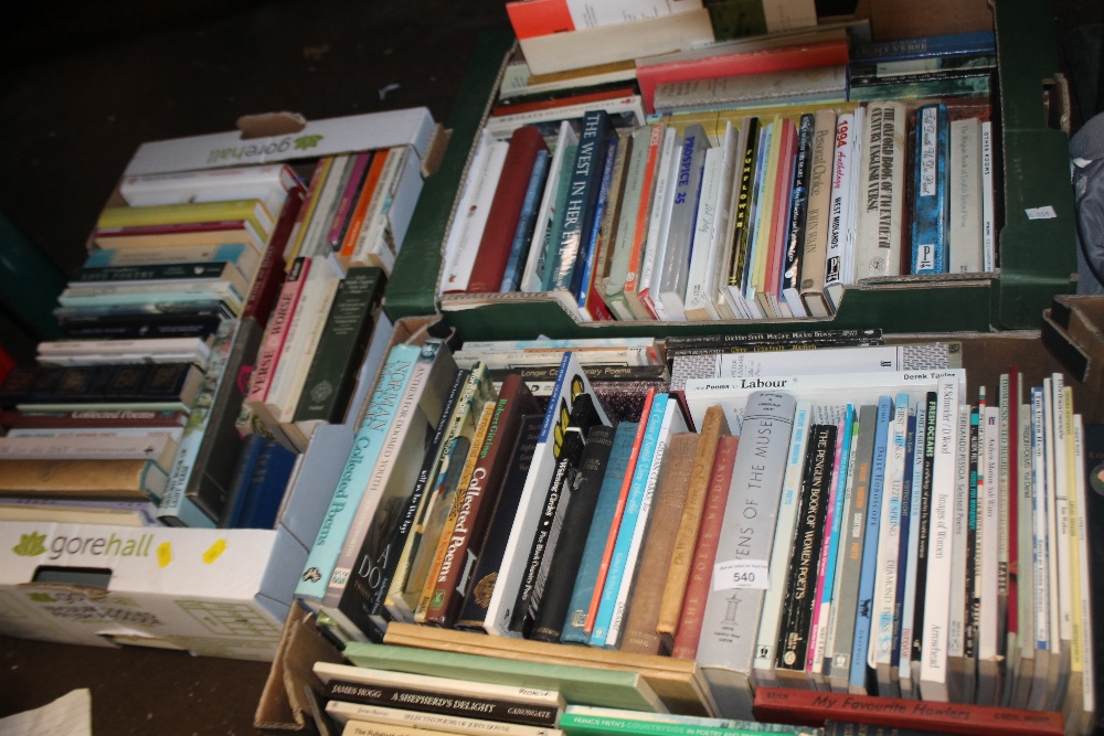 THREE TRAYS OF POETRY BOOKS (TRAYS NOT INCLUDED)