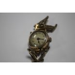 A 9 CT GOLD CASED LADIES WRIST WATCH