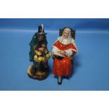 A ROYAL DOULTON FIGURE 'THE JUDGE' TOGETHER WITH A ROYAL DOULTON FIGURINE 'THE MASK SELLER' (2)